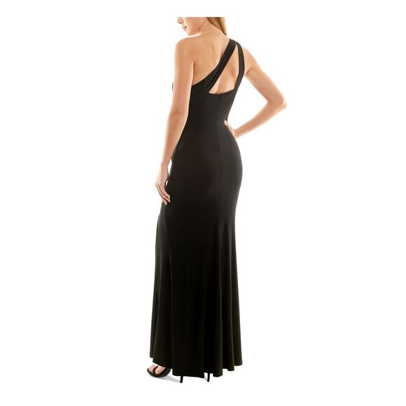 JUMP APPAREL Womens Black Slit Lined Sleeveless Gown Dress 5\6 - Picture 2 of 4